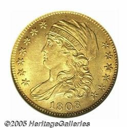 1808 $5 MS62 NGC. Close 5D, Breen-6456, B. 4-A, M