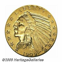 1909-O $5 AU55 NGC. A bit softly struck, as is al