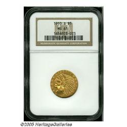 1910-S $5 MS61 NGC. Most surviving specimens of t