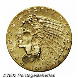 1910-S $5 MS62 NGC. Moderately abraded surfaces a