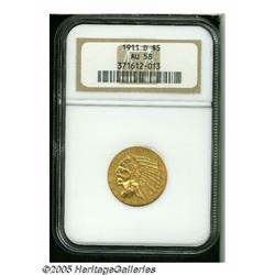 1911-D $5 AU58 NGC. The 1911-D, with a mintage of