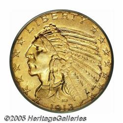 1913 $5 MS64 PCGS. This is a splendid example wit