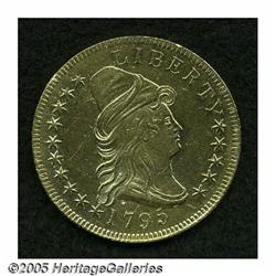 1795 $10 13 Leaves AU58 Cleaned Uncertified. Bree
