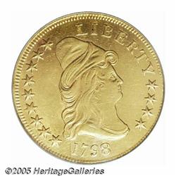 1798/7 $10 9x4 Stars AU Details, Obverse Repaired