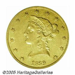 1839 $10 Type of 1840, Small Letters XF40 PCGS. 1