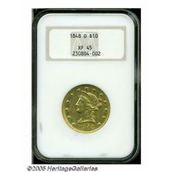 1848-O $10 XF45 NGC. Undeniably lustrous for the 
