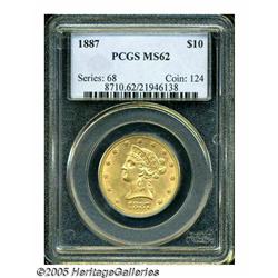 1887 $10 MS62 PCGS. Even though 53,600 pieces wer