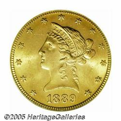 1889-S $10 MS64 PCGS. Brilliant and lustrous, wit