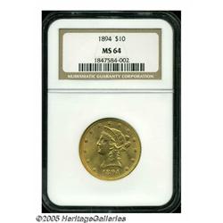 1894 $10 MS64 NGC. The 1894 is available through 