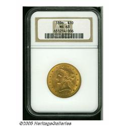 1896 $10 MS63 NGC. This moderately scarce date, w