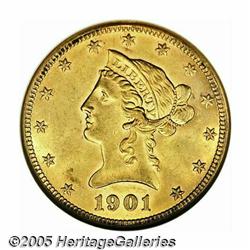 1901-O $10 MS63 NGC. Sharply struck with brillian