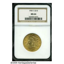 1901-S $10 MS64 NGC. The '01-S is readily availab