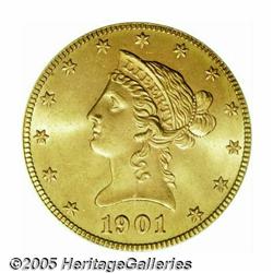 1901-S $10 MS65 PCGS. Brilliant and lustrous. Mos