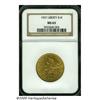 Image 1 : 1907 $10 MS63 NGC. Yellow-gold surfaces exhibit n