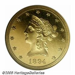 1894 $10 PR64 Cameo NGC. The rarest of the four d