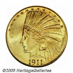 1911 $10 MS65 NGC. Frosty in texture, the origina