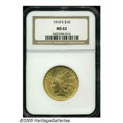 1914-S $10 MS62 NGC. Although 208,000 specimens w