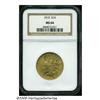 Image 1 : 1915 $10 MS64 NGC. Lustrous, peach-gold surfaces 