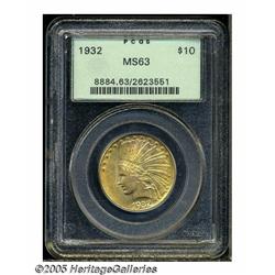 1932 $10 MS63 PCGS. Well defined with strong mint
