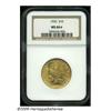 Image 1 : 1932 $10 MS66 S NGC. Lovely peach and lime hues e