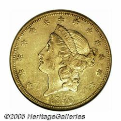 1850 $20 AU53 NGC. This is the first year of the 