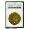 1851 $20 AU50 ANACS. A pleasing greenish-gold exa