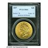 Image 3 : 1857 $20 MS61 PCGS. The 1857 is a very scarce dat