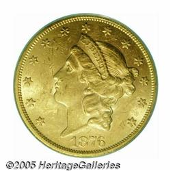1876-CC $20 AU58 PCGS. Brilliant and lustrous. At