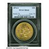 Image 1 : 1876-S $20 MS60 PCGS. A bright and lustrous Type 