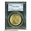 Image 3 : 1876-S $20 MS62 PCGS. A lustrous and moderately a