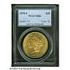 Image 1 : 1878-S $20 MS61 PCGS. This lustrous Type Three Tw
