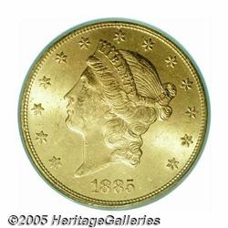 1885-S $20 MS63 PCGS. Essentially brilliant with 