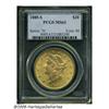 Image 3 : 1885-S $20 MS63 PCGS. Essentially brilliant with 