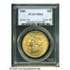 Image 1 : 1889 $20 MS62 PCGS. Well struck with full, bright