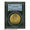 Image 3 : 1889 $20 MS62 PCGS. Sharply struck and fully bril