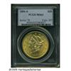 Image 3 : 1891-S $20 MS63 PCGS. Typically lustrous with raz