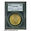 Image 3 : 1896-S $20 MS64 PCGS. Splendid peach-gold color a