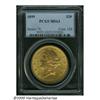 Image 1 : 1899 $20 MS63 PCGS. Fully lustrous, with pleasing
