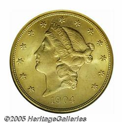 1904 $20 MS65 NGC. While one expects a Gem 1904 t