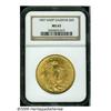 Image 1 : 1907 $20 Arabic Numerals MS63 NGC. The first year