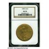 Image 1 : 1908-S $20 AU50 NGC. Muted luster and moderate hi