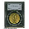 Image 3 : 1909 $20 MS64 PCGS. Bright, satiny surfaces are n