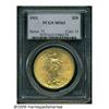Image 1 : 1911 $20 MS63 PCGS. Sharply struck with straw-gol