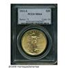 Image 1 : 1911-S $20 MS64 PCGS. Sharply struck with bright,