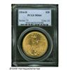 Image 1 : 1914-D $20 MS64 PCGS. The satiny surfaces display