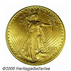 1915 $20 MS64 PCGS. Lovely matte-like surfaces ar