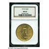 Image 1 : 1915-S $20 MS65 NGC. Boldly struck, lustrous, and