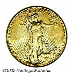 1922-S $20 MS63 NGC. As an issue, the heavily mel