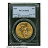1923 $20 MS64 PCGS. A lustrous orange-gold Choice