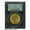 1924 $20 MS62 PCGS. A satiny and original golden-